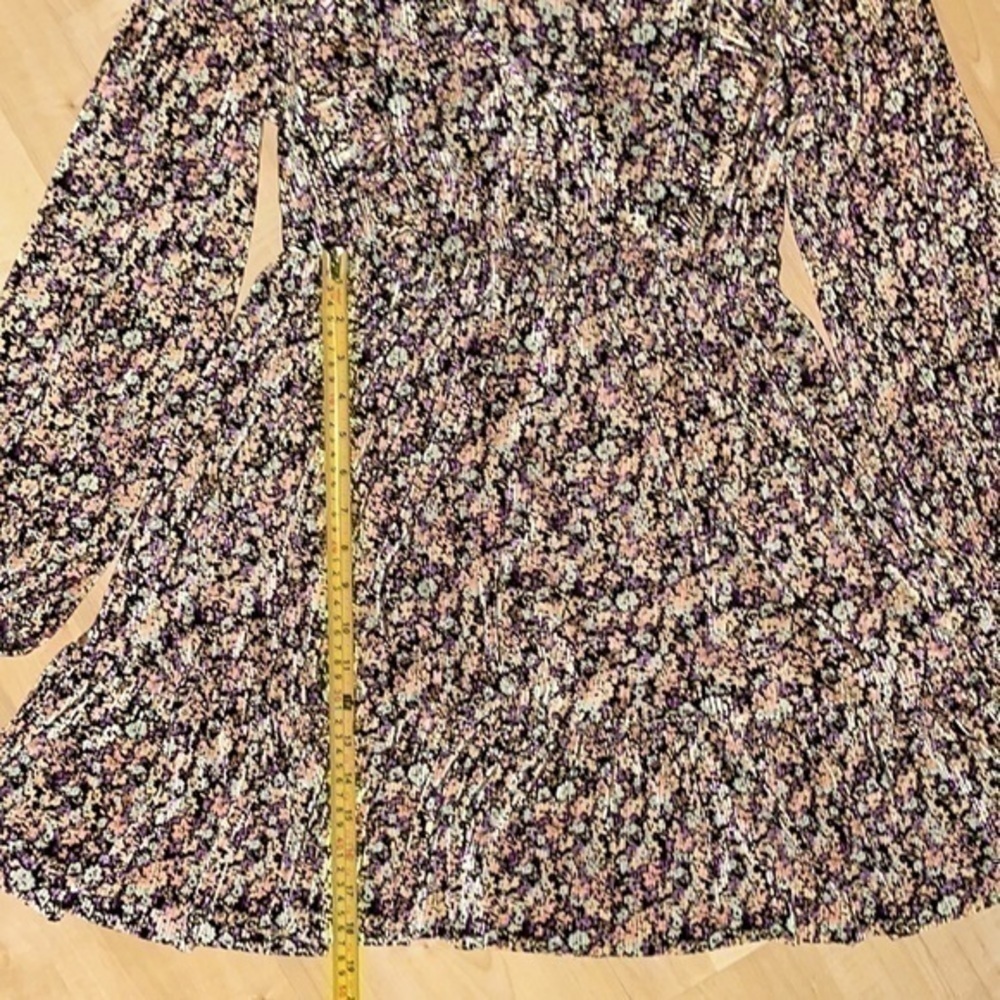 Pull & Bear ASOS plisse mini smock dress in pink floral print L gently preloved - Picture 6 of 14
